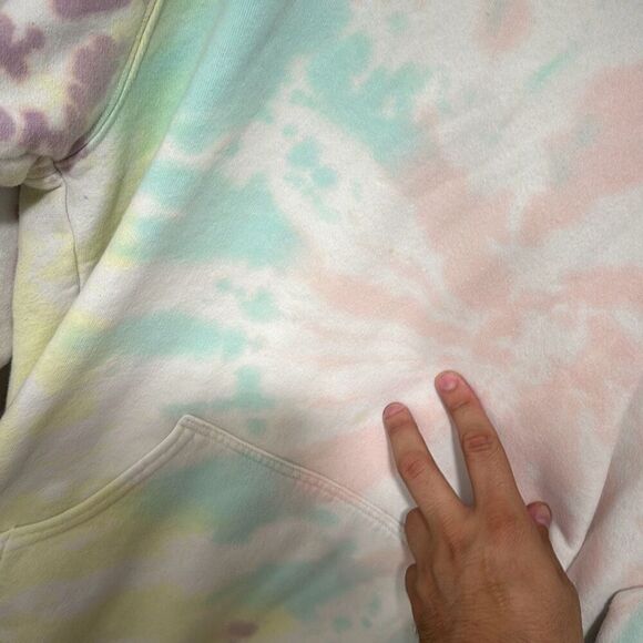 SPRWMN Los Angeles  Multicolor Tie Dye Long Sleeve Hoodie‎ Size Medium - Picture 4 of 8